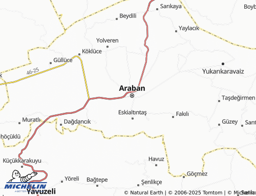 MICHELIN Turgut Özal map - ViaMichelin