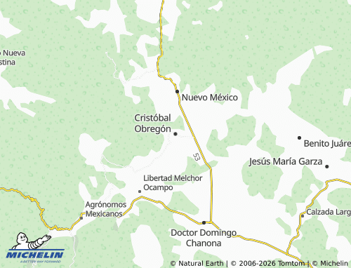 Carte MICHELIN Cristóbal Obregón - ViaMichelin