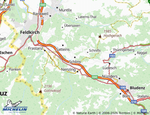 Mapa MICHELIN Schlins - ViaMichelin
