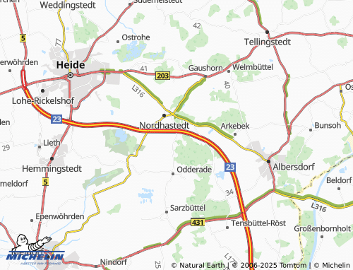 MICHELIN Westerwohld map - ViaMichelin
