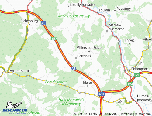 Mapa MICHELIN Leffonds - ViaMichelin