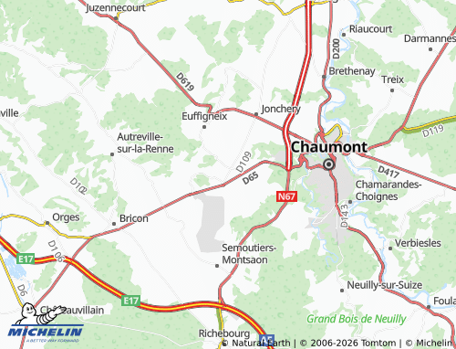 MICHELIN Villiers-le-Sec map - ViaMichelin
