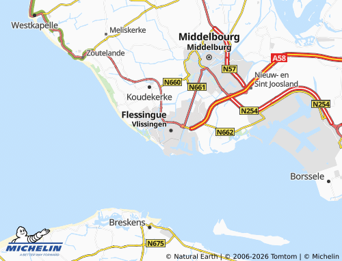 Mappa MICHELIN Flessinga - ViaMichelin