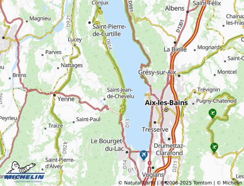 Carte MICHELIN La Chapelle-du-Mont-du-Chat - ViaMichelin