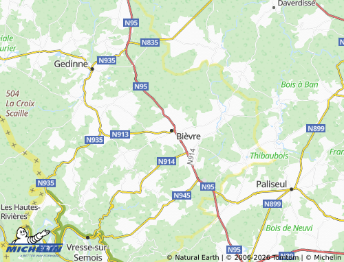 MICHELIN Bièvre map - ViaMichelin