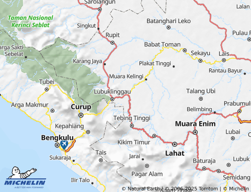 MICHELIN Musi Rawas map - ViaMichelin