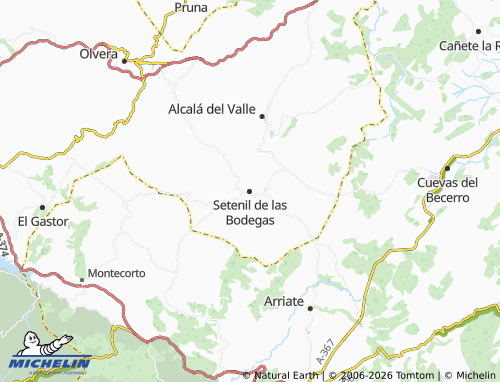 Mapa MICHELIN Setenil de las Bodegas - ViaMichelin