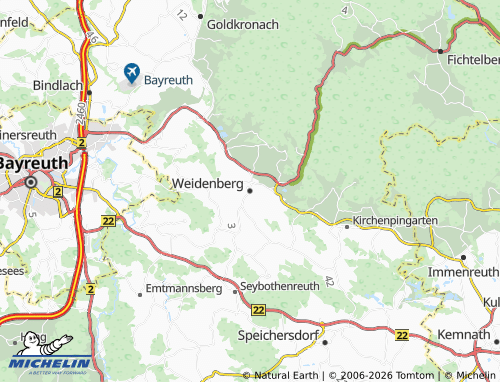 Mappa MICHELIN Weidenberg - ViaMichelin