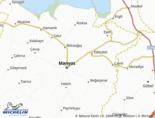 MICHELIN Kulak map - ViaMichelin