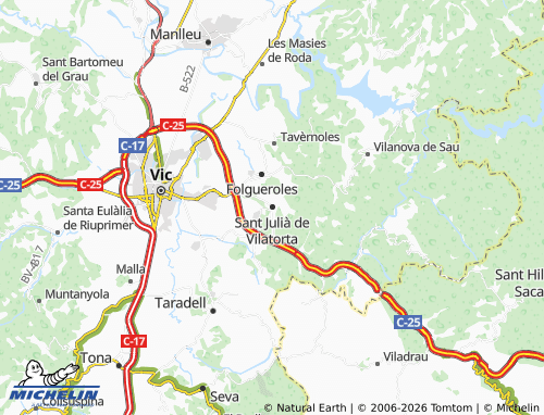 Carte MICHELIN Sant Julià de Vilatorta - ViaMichelin