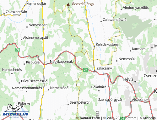 MICHELIN Ligetfalva map - ViaMichelin