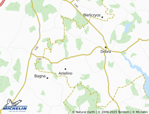 MICHELIN Krzemienna map - ViaMichelin