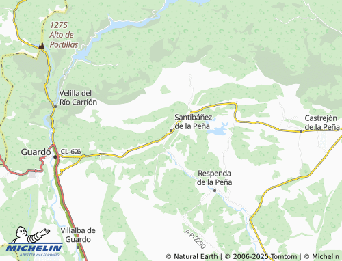 MICHELIN Santibáñez de la Peña map - ViaMichelin