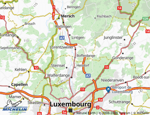 Kaart MICHELIN Bofferdange - ViaMichelin