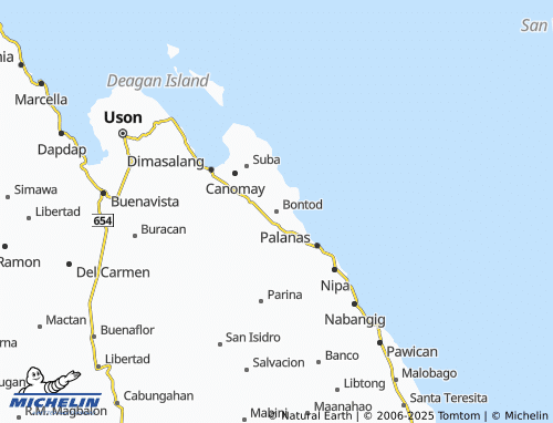 MICHELIN Bontod map - ViaMichelin
