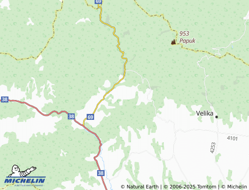 MICHELIN Kruševo map - ViaMichelin