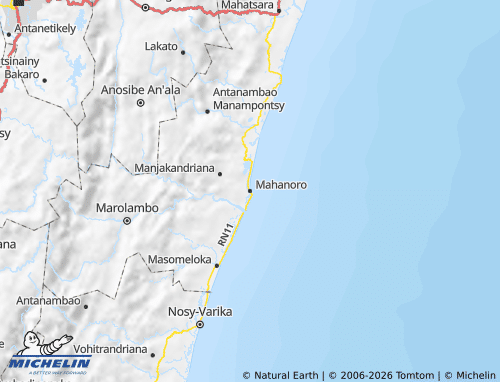 Carte MICHELIN Mahanoro - ViaMichelin