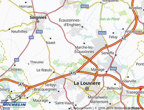 MICHELIN Mignault map - ViaMichelin