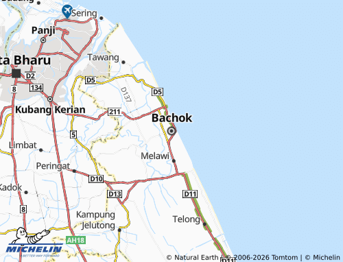 MICHELIN Bachok map - ViaMichelin