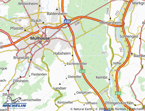 Carte MICHELIN Habsheim - ViaMichelin