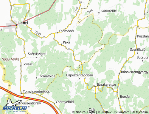 MICHELIN Kányavár map - ViaMichelin