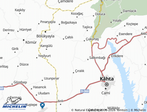 MICHELIN Yelkovan map - ViaMichelin