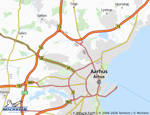 MICHELIN Brendstrup map - ViaMichelin