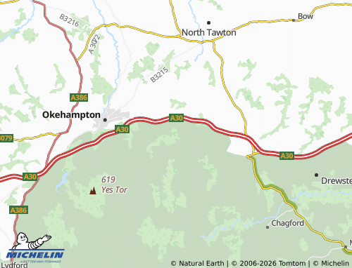 Carte MICHELIN Sticklepath - ViaMichelin