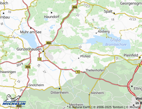 Mapa MICHELIN Gundelshalm - ViaMichelin