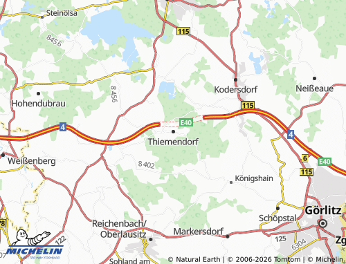 MICHELIN Thiemendorf map - ViaMichelin