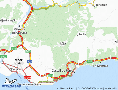 MICHELIN Lújar map - ViaMichelin