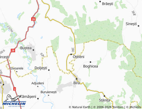 MICHELIN Oțeleni map - ViaMichelin