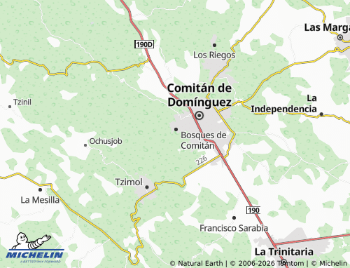 MICHELIN Tenam map - ViaMichelin