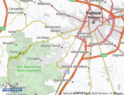 MICHELIN-Landkarte Abano Terme - ViaMichelin