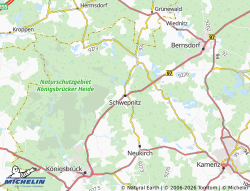 MICHELIN Schwepnitz map - ViaMichelin