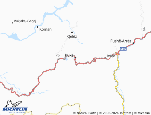 Mapa MICHELIN Pukë - ViaMichelin