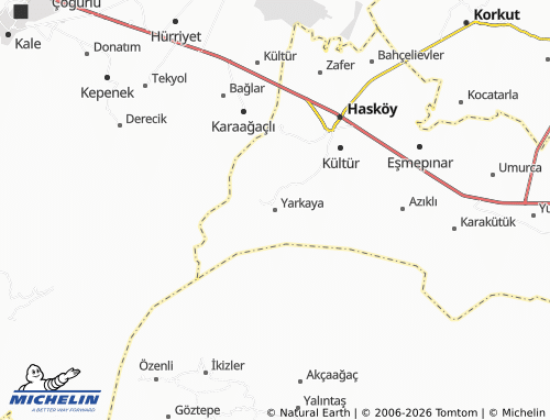 Mappa MICHELIN Yarkaya - ViaMichelin
