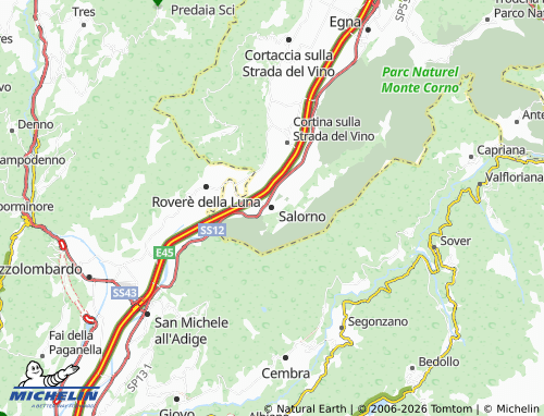 Mappa MICHELIN Salorno sulla Strada del Vino - ViaMichelin