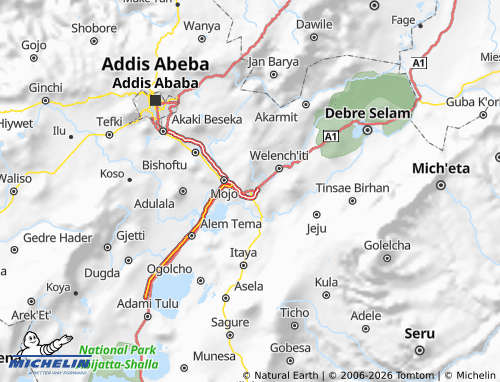 MICHELIN Oromia map - ViaMichelin