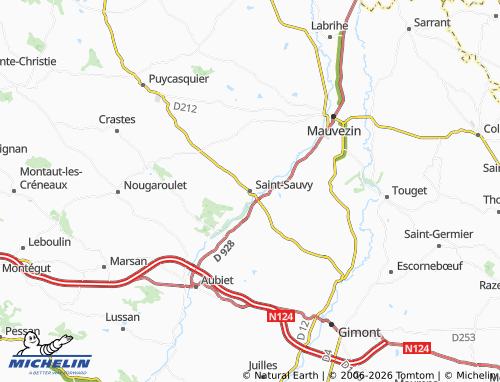 MICHELIN Saint-Sauvy map - ViaMichelin