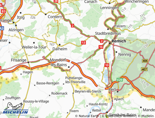 Carte MICHELIN Ellange - ViaMichelin