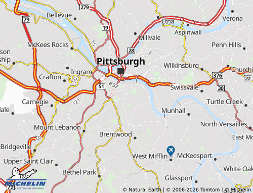 Mappa MICHELIN Mount Oliver - ViaMichelin