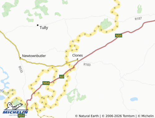 Mapa MICHELIN Clones - ViaMichelin