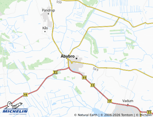 Mapa MICHELIN Åbybro - ViaMichelin