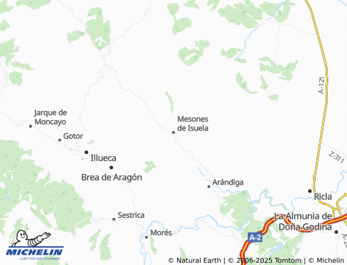 MICHELIN Mesones de Isuela map - ViaMichelin