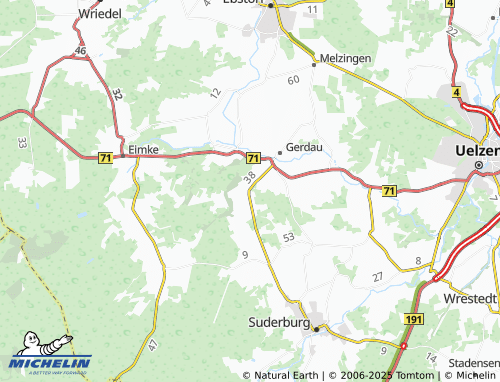 Kaart MICHELIN Bargfeld - ViaMichelin