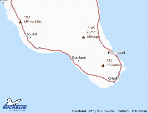 MICHELIN Mboudé Ambouani map - ViaMichelin