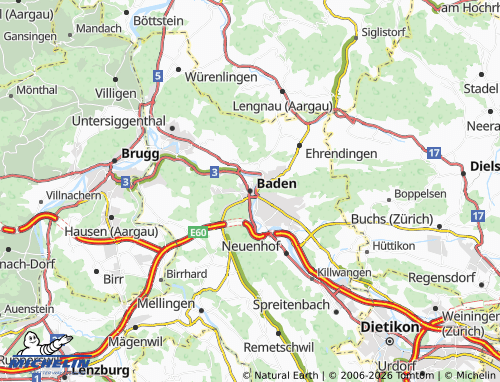 MICHELIN-Landkarte Baden - ViaMichelin