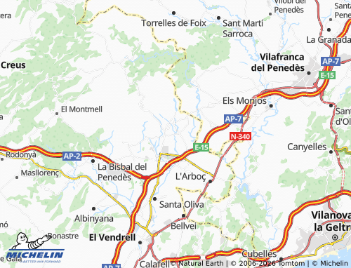 MICHELIN Cornudella map - ViaMichelin