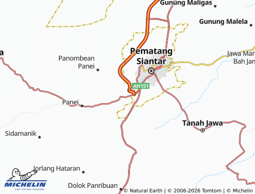 MICHELIN Simpang Pane map - ViaMichelin